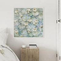 Water Lilies Framed Canvas Art Print