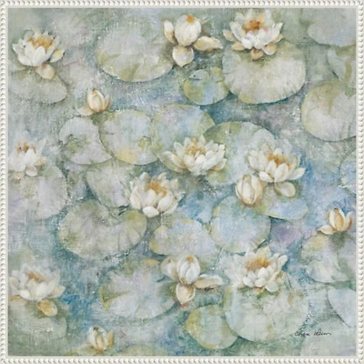 Water Lilies Framed Canvas Art Print