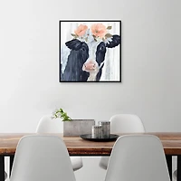 Susie in Flowers Framed Canvas Art Print