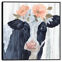 Susie in Flowers Framed Canvas Art Print