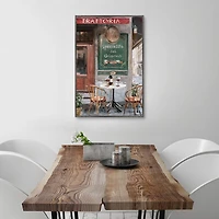 Table for Two Framed Canvas Art Print