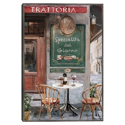 Table for Two Framed Canvas Art Print