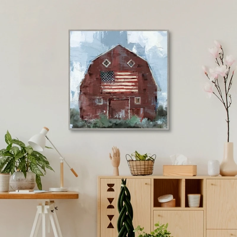 Country Pride Framed Canvas Art Print