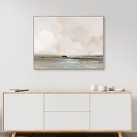 Pink Sunrise Framed Canvas Art Print