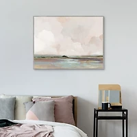 Pink Sunrise Framed Canvas Art Print