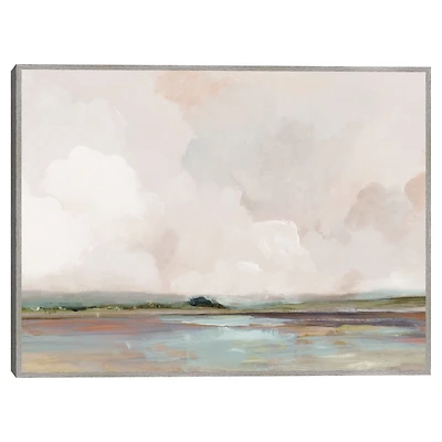 Pink Sunrise Framed Canvas Art Print