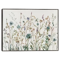 Little Blue Flowers Framed Canvas Art Print