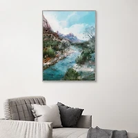 Desert Blues Framed Canvas Art Print