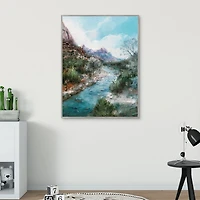 Desert Blues Framed Canvas Art Print