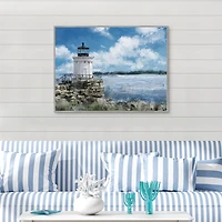 Harbor Watch Framed Canvas Art Print