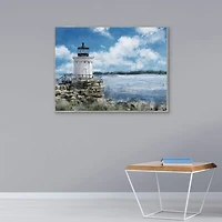 Harbor Watch Framed Canvas Art Print