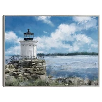 Harbor Watch Framed Canvas Art Print