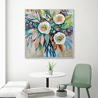 Curious Bouquet Framed Canvas Art Print