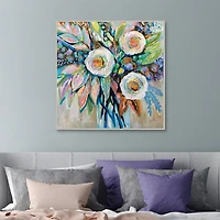 Curious Bouquet Framed Canvas Art Print