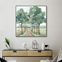 Green Reverie Framed Canvas Art Print