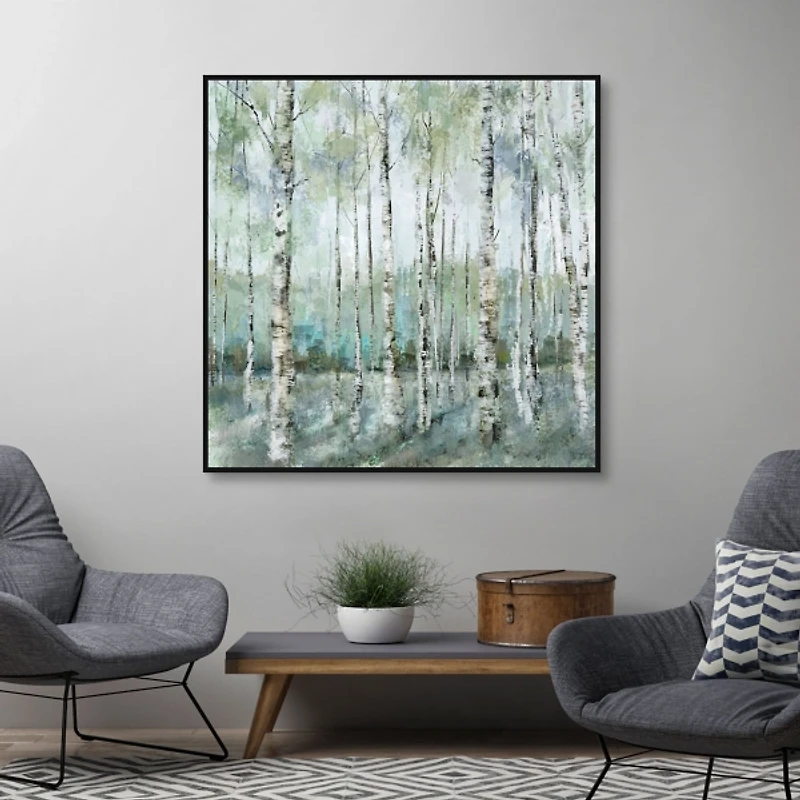 Spring Forest Framed Canvas Art Print