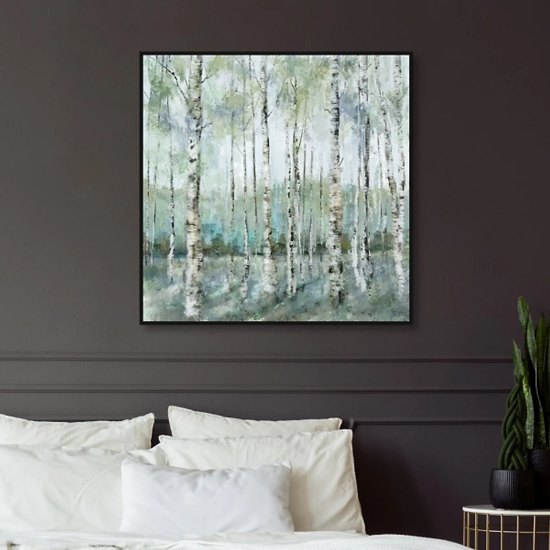 Spring Forest Framed Canvas Art Print