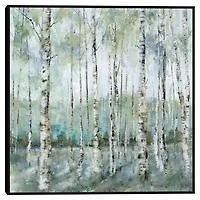 Spring Forest Framed Canvas Art Print