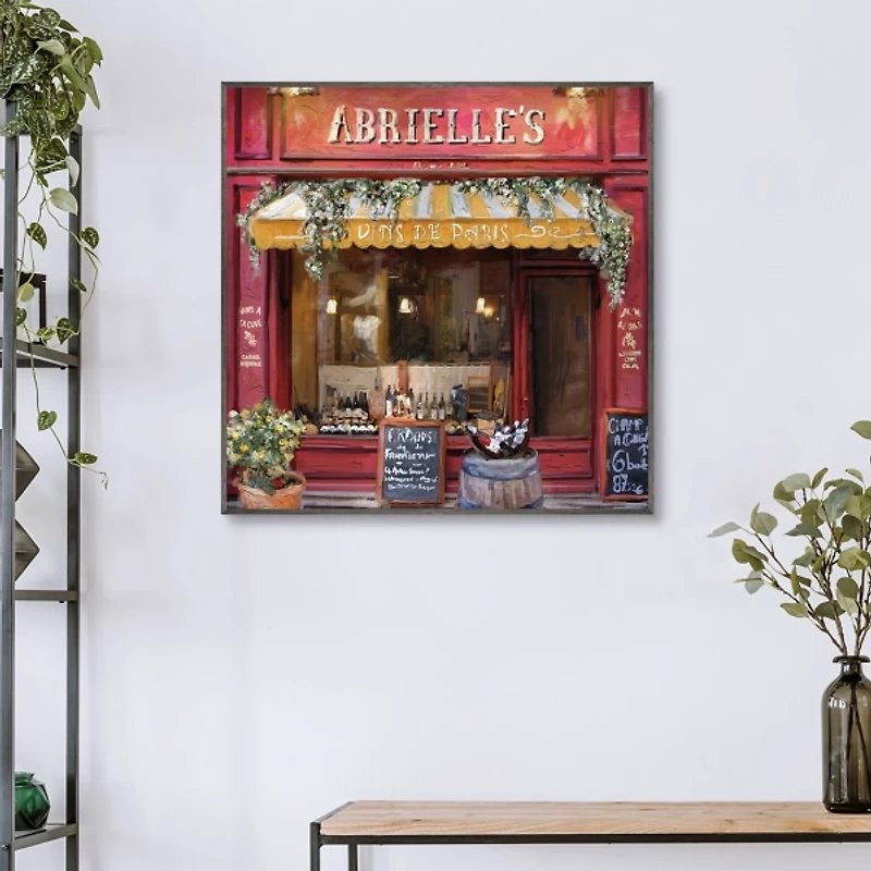 Vins De Paris Framed Canvas Art Print