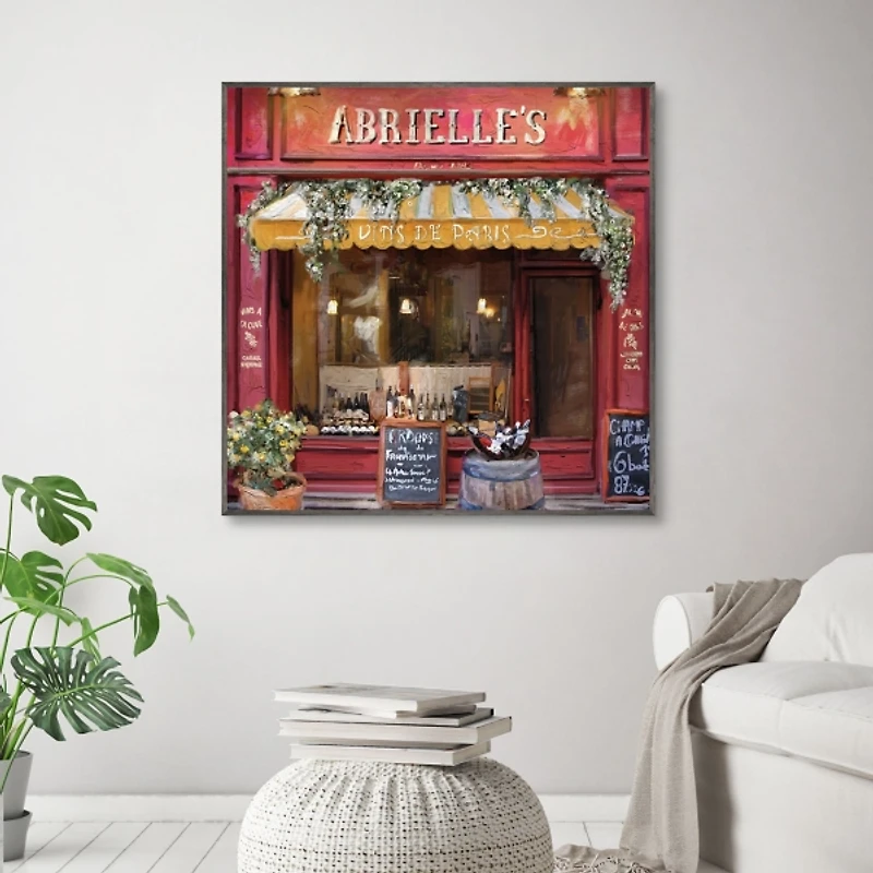 Vins De Paris Framed Canvas Art Print