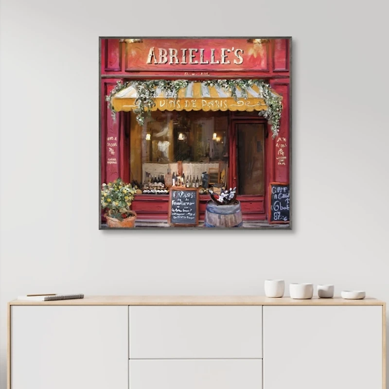 Vins De Paris Framed Canvas Art Print