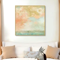 Pink Mist Framed Canvas Art Print