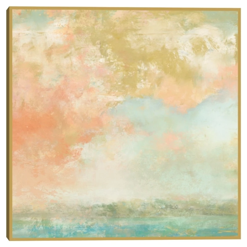 Pink Mist Framed Canvas Art Print