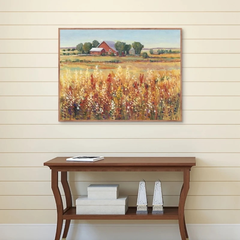 Country Views Framed Canvas Art Print