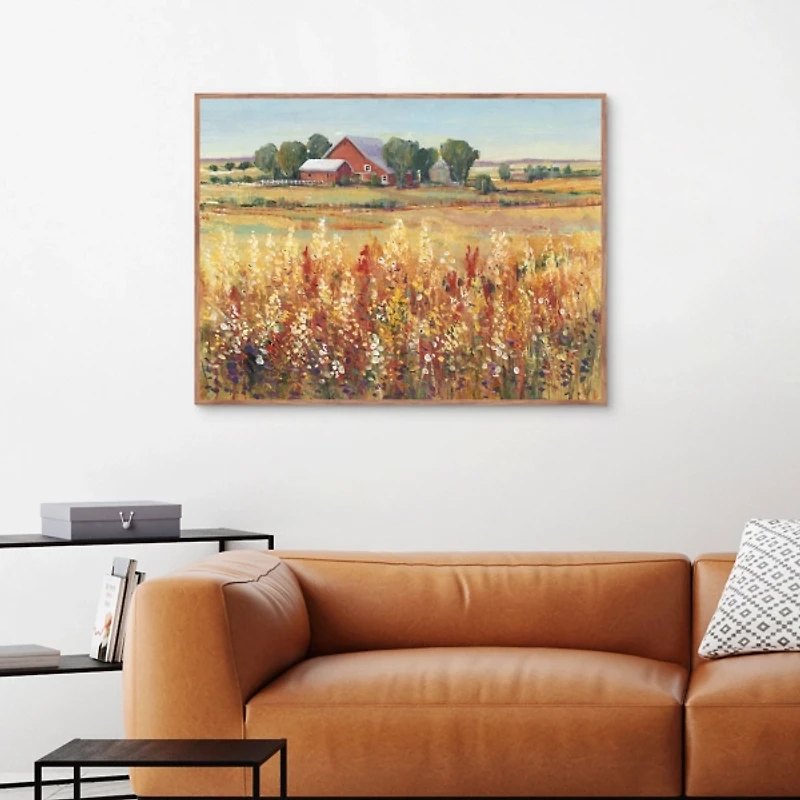 Country Views Framed Canvas Art Print