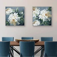 Blue Secret Garden Framed Canvas Art Print