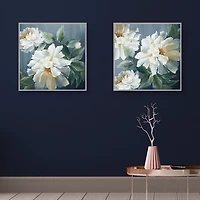 Blue Secret Garden Framed Canvas Art Print