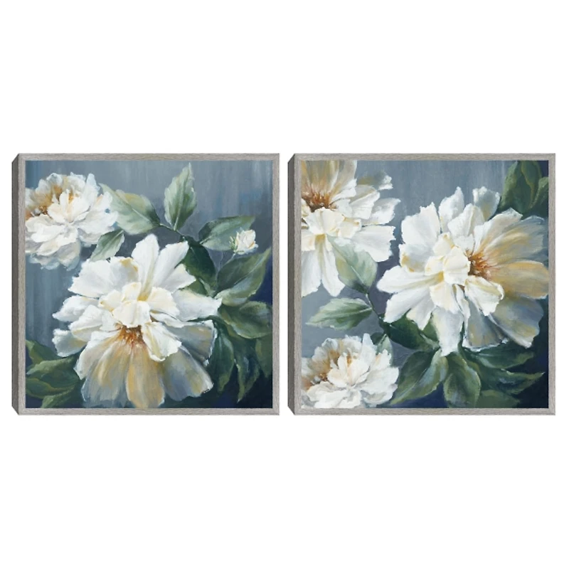 Blue Secret Garden Framed Canvas Art Print