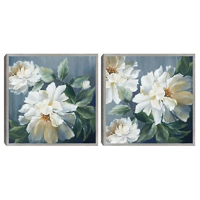 Blue Secret Garden Framed Canvas Art Print