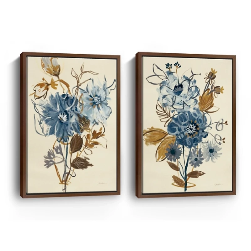 Down to Earth Framed Canvas Art Prints, Set of 2