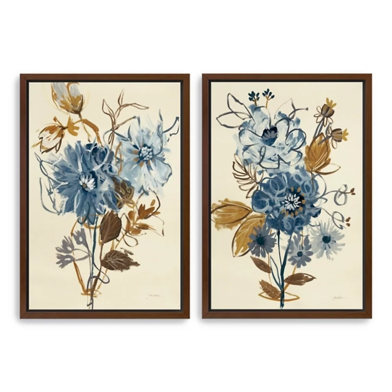 Down to Earth Framed Canvas Art Prints, Set of 2