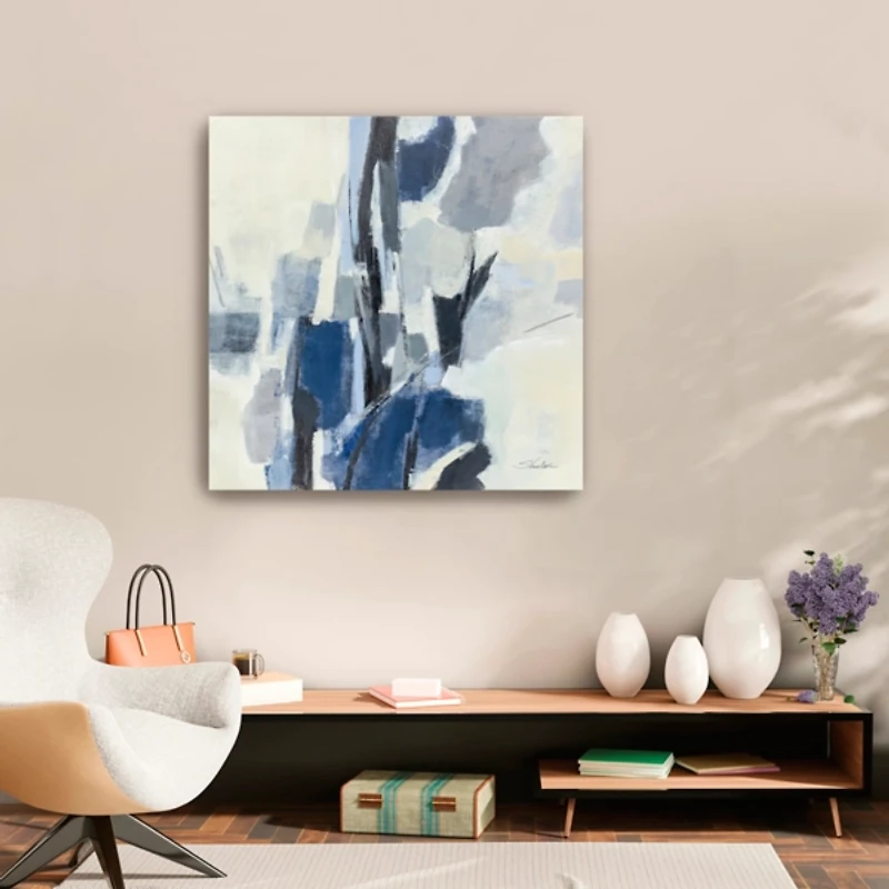 Indigo Mosaic Canvas Art Print