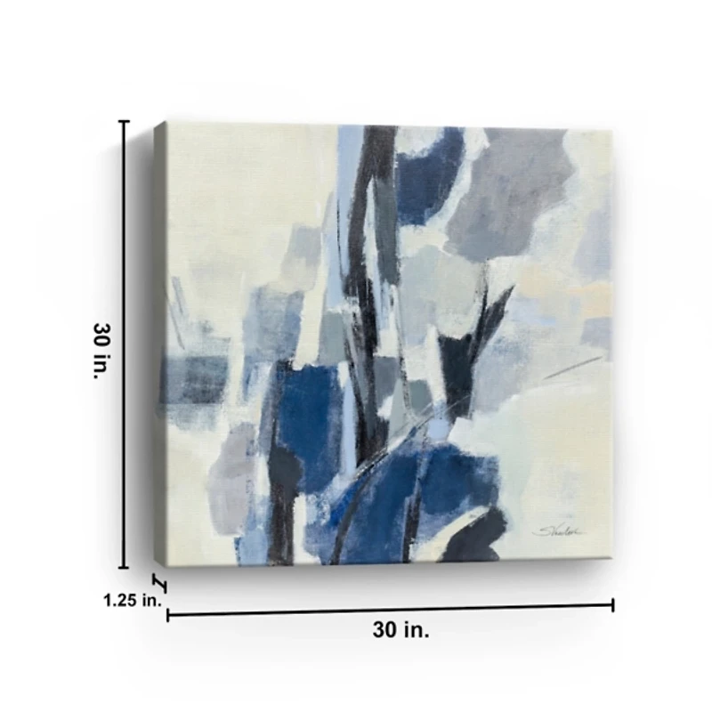 Indigo Mosaic Canvas Art Print