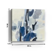 Indigo Mosaic Canvas Art Print