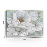 White Blooming Bouquet Canvas Art Print