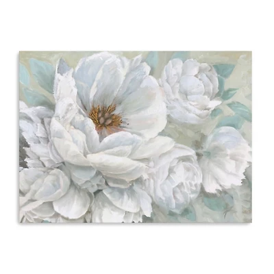 White Blooming Bouquet Canvas Art Print