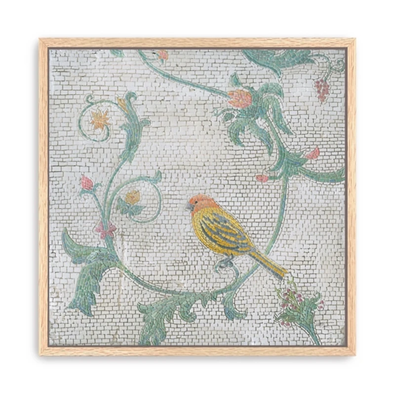 Mosaic Bird I Framed Canvas Art Print