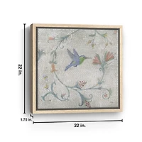 Mosaic Bird II Framed Canvas Art Print