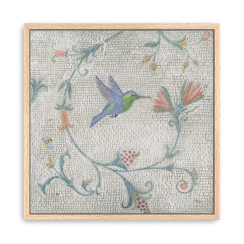 Mosaic Bird II Framed Canvas Art Print