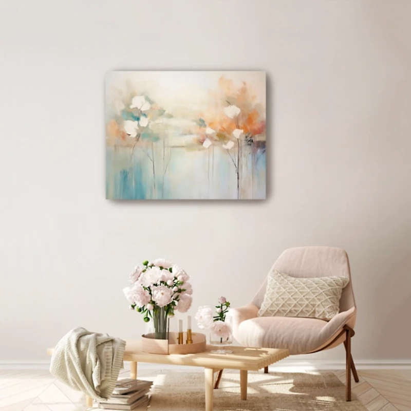 Fall Trees Abstract Canvas Art Print