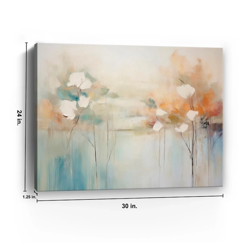 Fall Trees Abstract Canvas Art Print