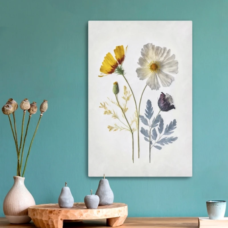 Pressed Flower Memories II Canvas Art Print