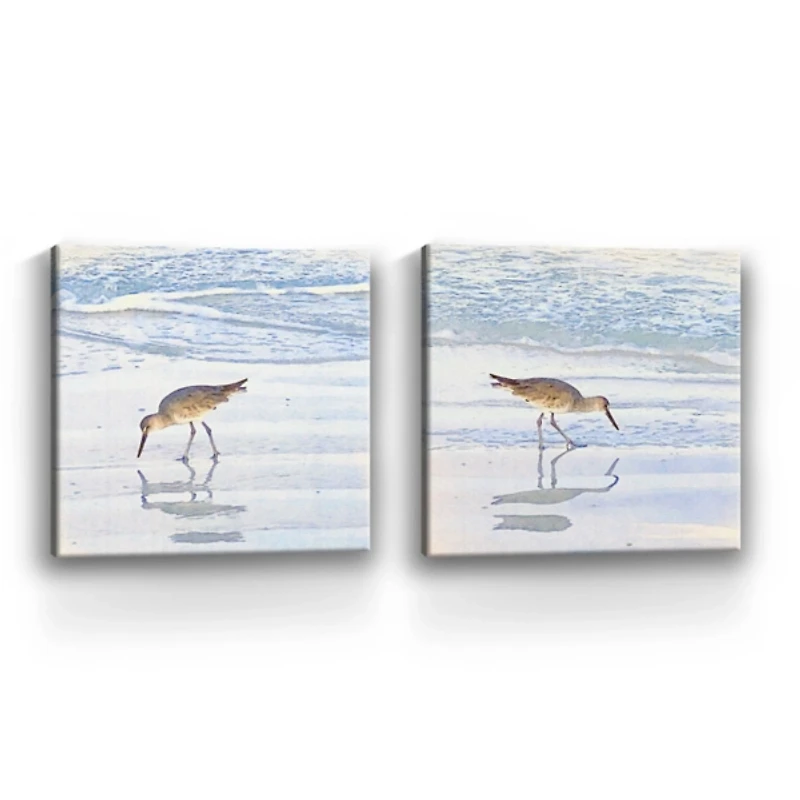 Sandpiper Dreams Canvas Art Prints, Set of 2