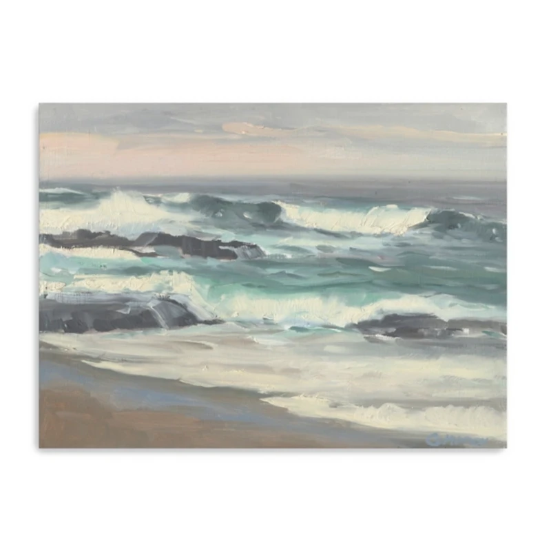 Waves Crashing Canvas Art Print