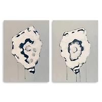 Gray Oysters Canvas Art Prints, Set of 2
