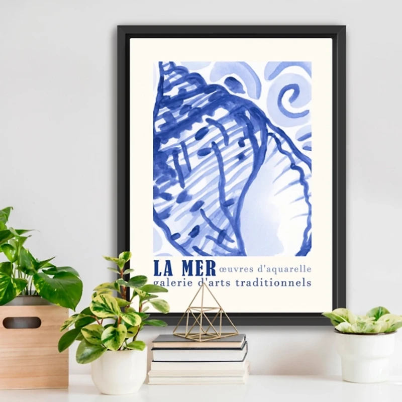 La Mer Poster I Framed Canvas Art Print